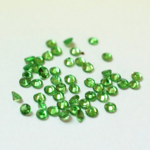 3.5mm Natural Green Garnet Faceted Round Gemstone