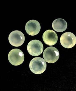 3.5mm Natural Prehnite Faceted Round Gemstone