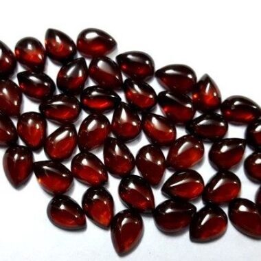 2x3mm Natural Red Garnet Pear Smooth Cabochon