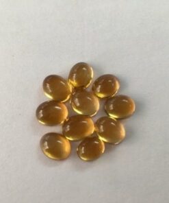 3x4mm Natural Citrine Smooth Oval Cabochon