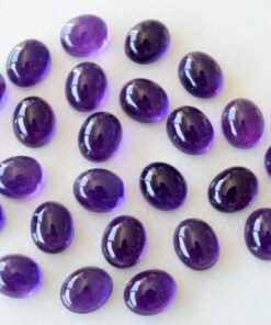 3x4mm Natural Amethyst Smooth Oval Cabochon