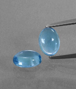 3x5mm Natural Sky Blue Topaz Smooth Oval Cabochon