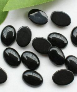 3x5mm Natural Black Spinel Smooth Oval Cabochon