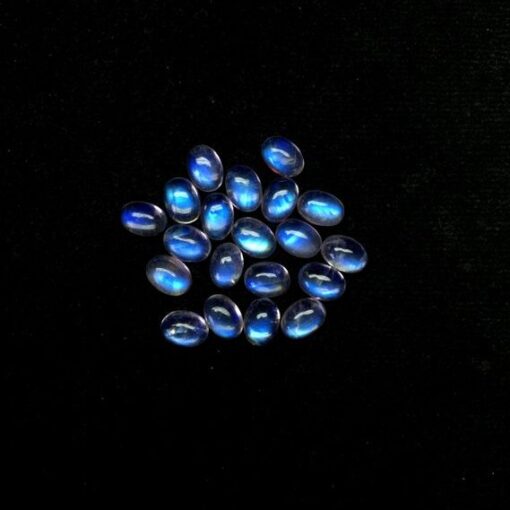 3x5mm Natural Rainbow Moonstone Smooth Oval Cabochon