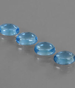 4x5mm Natural Sky Blue Topaz Smooth Oval Cabochon