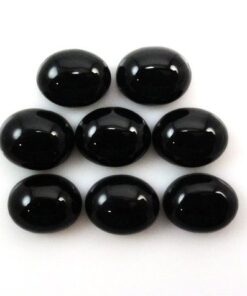 4x5mm Natural Black Spinel Smooth Oval Cabochon