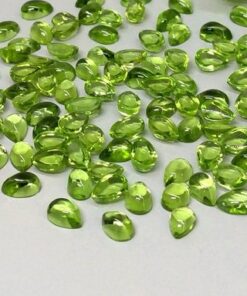 4x5mm Natural Peridot Smooth Pear Cabochon