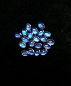 4x5mm Natural Rainbow Moonstone Smooth Oval Cabochon
