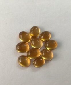 4x5mm Natural Citrine Smooth Oval Cabochon