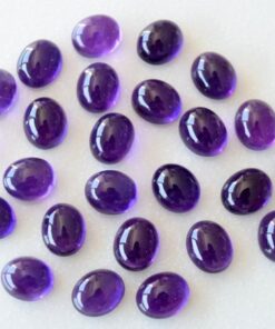 4x5mm Natural Amethyst Smooth Oval Cabochon