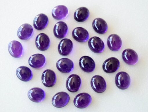4x5mm Natural Amethyst Smooth Oval Cabochon
