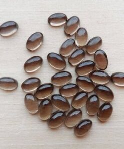 4x6mm Natural Smoky Quartz Smooth Oval Cabochon