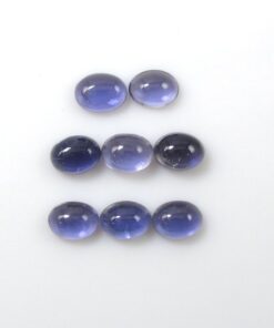 4x6mm Natural Iolite Smooth Oval Cabochon