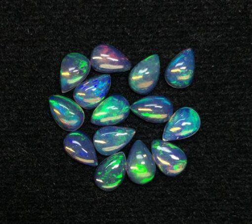 4x6mm Natural Ethiopian Opal Smooth Pear Cabochon