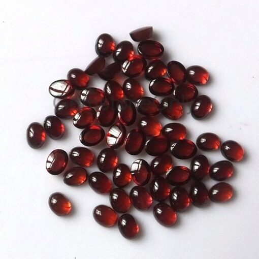 4x6mm Natural Red Garnet Smooth Oval Cabochon
