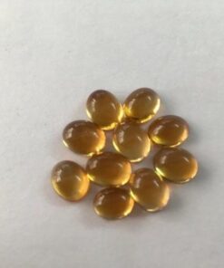 4x6mm Natural Citrine Smooth Oval Cabochon