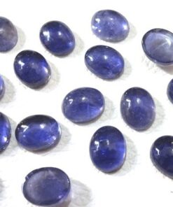 8x6mm Natural Iolite Smooth Oval Cabochon