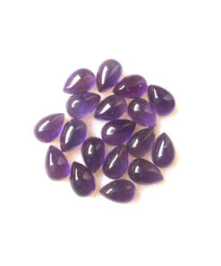 8x6mm Natural Amethyst Smooth Pear Cabochon