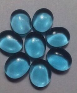5x7mm Natural London Blue Topaz Smooth Oval Cabochon
