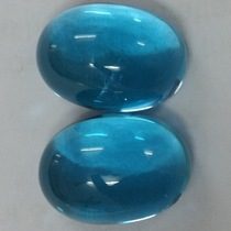 5x7mm Natural Swiss Blue Topaz Smooth Oval Cabochon