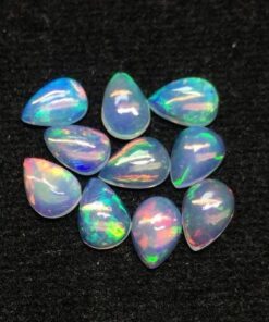 5x7mm Natural Ethiopian Opal Smooth Pear Cabochon