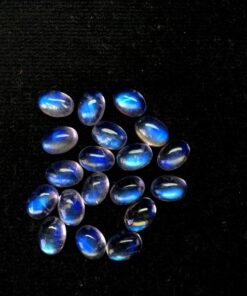 5x7mm Natural Rainbow Moonstone Smooth Oval Cabochon