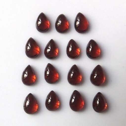 5x7mm Natural Red Garnet Smooth Pear Cabochon