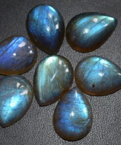 5x7mm Natural Labradorite Smooth Pear Cabochon