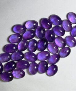 5x7mm Natural Amethyst Smooth Oval Cabochon