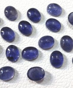 9x7mm Natural Iolite Smooth Oval Cabochon