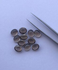 8x6mm Natural Smoky Quartz Oval Cabochon