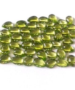 10x8mm Natural Peridot Smooth Pear Cabochon