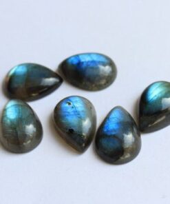 10x8mm Natural Labradorite Smooth Pear Cabochon