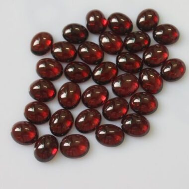 10x8mm Natural Red Garnet Smooth Oval Cabochon