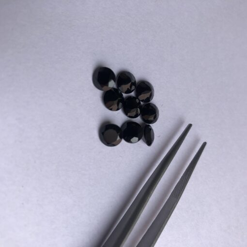 3.5mm Natural Black Spinel Faceted Round Gemstone
