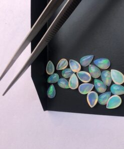 10x8mm Natural Ethiopian Opal Smooth Pear Cabochon