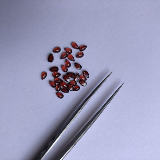 3x4mm Natural Red Garnet Smooth Pear Cabochon