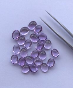 10x8mm Natural Amethyst Smooth Oval Cabochon