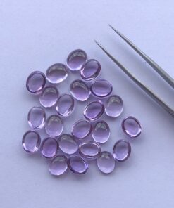 10x8mm Natural Amethyst Smooth Oval Cabochon