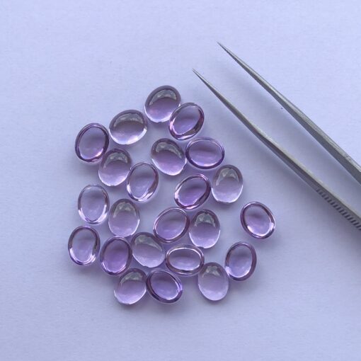 10x8mm Natural Amethyst Smooth Oval Cabochon
