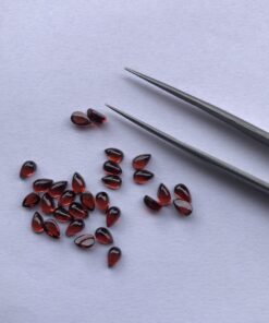 4x5mm Natural Red Garnet Smooth Pear Cabochon