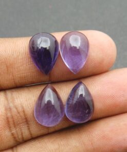 12x10mm Natural Iolite Smooth Pear Cabochon