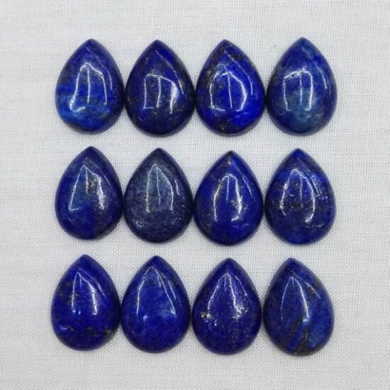 12x10mm Natural Lapis Lazuli Smooth Pear Cabochon