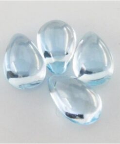14x10mm Natural Sky Blue Topaz Smooth Pear Cabochon