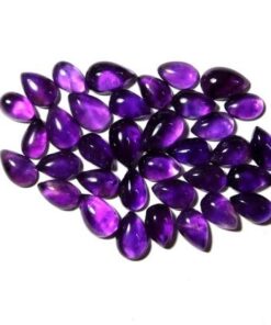 3x5mm Natural African Amethyst Smooth Pear Cabochon