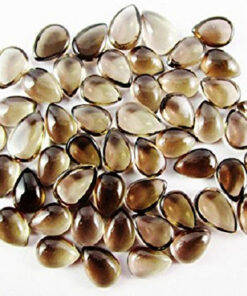 5x3mm Natural Smoky Quartz Smooth Pear Cabochon