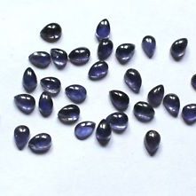 3x5mm Natural Iolite Smooth Pear Cabochon