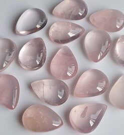 4x5mm Natural Rose Quartz Smooth Pear Cabochon