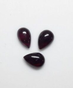 8x6mm Natural Rhodolite Garnet Smooth Pear Cabochon