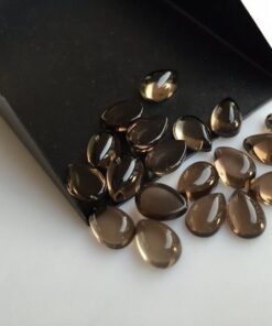 8x6mm Natural Smoky Quartz Smooth Pear Cabochon